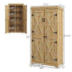 Armoire de rangement extérieure avec toit en métal imperméable