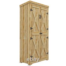 Armoire de rangement extérieure avec toit en métal imperméable