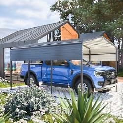 Carport extérieur robuste de 10x15 pieds avec toit galvanisé en métal