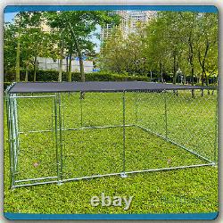 Chenil extérieur en métal de 3x3 m pour chien de grande taille, enclos, parc à chiens, clôture de course, maison.