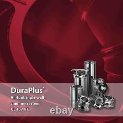 Duravent 6DP-XRB Duraplus 6 Support de Toit Étendu pour Conduits de Poêle Stabi