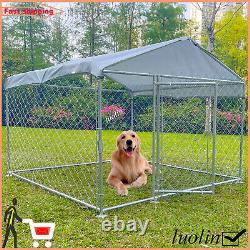 En Plein Air Chien Playpen Cage Animal Exercice Métal Fence Kennel Avec Couverture Imperméable Toit