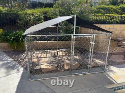 Heavy Duty Dog Kennel Outdoor Dog Chain Link Playpen Galvanized Puppy Exercise