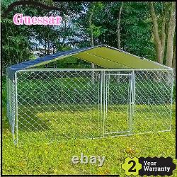 Housse imperméable pour enclos de chenil pour chien 10' x 10' avec toit et couverture pour grande cage agricole