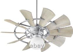 Luminaire Quorum 44 'Ventilateur de plafond Windmill 44 pouces - Galvanisé