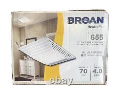 Nouveau ventilateur d'extraction, lumière et chauffage pour salle de bain Broan Nu-Tone modèle 655 70 CFM