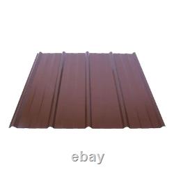 Panneau de toit/mur en acier galvanisé brun nervuré de calibre 29, de 3/4 po x 3 pi x 8 pi.