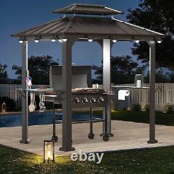 Pavillon de grillage moderne pour barbecue 6' X 8', en aluminium