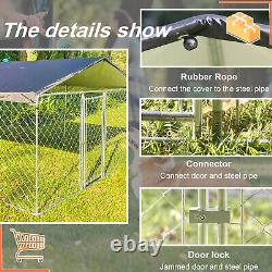 Pet Dog Run House Kennel Shade Cage 10x10 Ft Avec Couverture De Toit Jardin Playpen