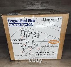 Support de faisceau élévateur de toit de pergola en acier inoxydable 304 robuste - Lot de 3. Livraison gratuite.
