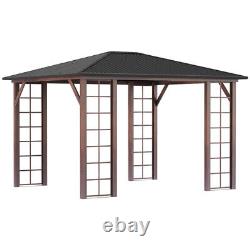 Toit de jardin en acier galvanisé Gazebo portable de jardin en plein air Abri de jardin à auvent portable ombre