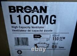 Ventilateur de haute capacité Broan Losone Select L100MG, 115CFM, 0.9 Sones