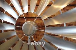 Ventilateur de plafond américain en acier galvanisé argenté de 46 pouces